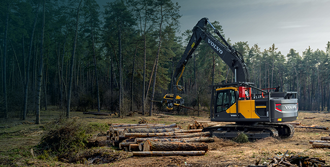 image-Campanha Escavadora Volvo + Cabeça Processadora Ponsse